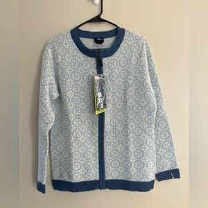 Icewear Iceland Wool Sweater Cardigan‎ Womens Full Zip Fair Isle Nordic NWT